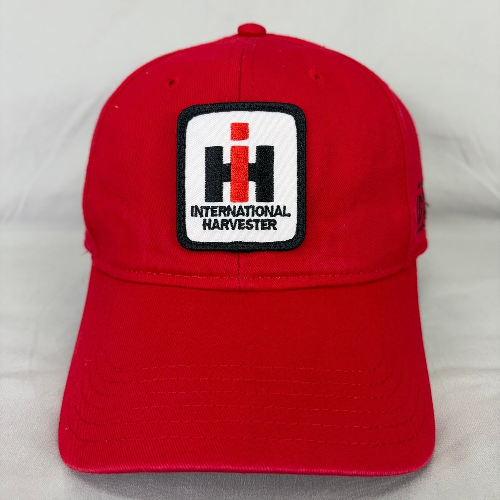 Otto International Harvester Hat Mens OSFM Red IH Logo Patch Cap